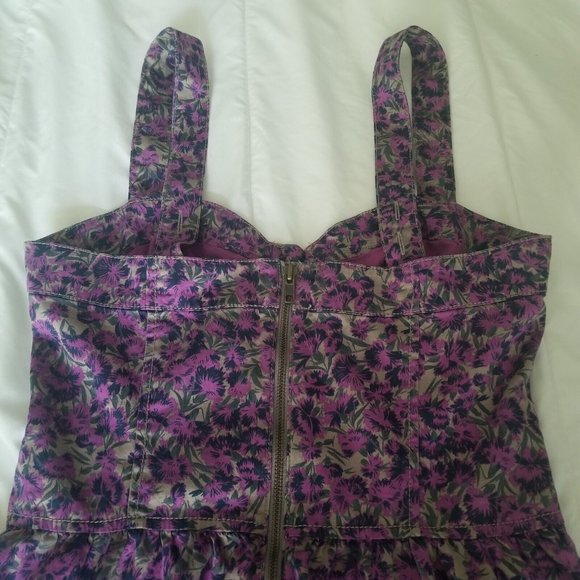 Free People Purple Floral Mini Dress – Size S. fp52 - Picture 4 of 9
